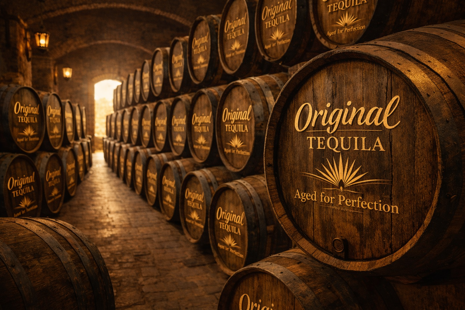 Original Tequila aging barrels